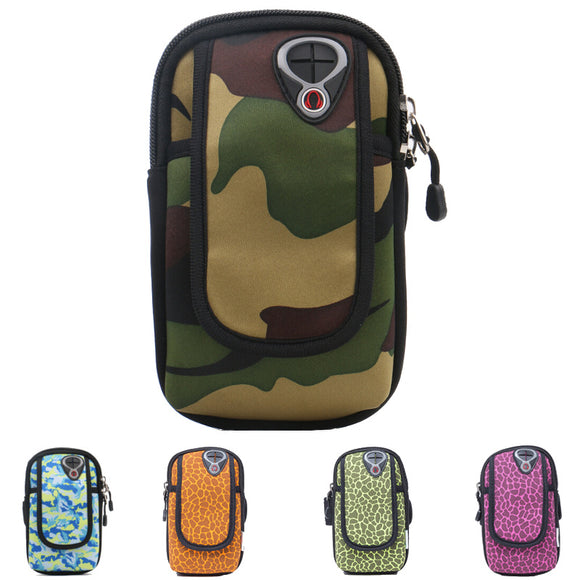 Outdoor Sports Jogging Arm Bag Phone Package Mobile Phone Arm Pouch Camouflage Printing