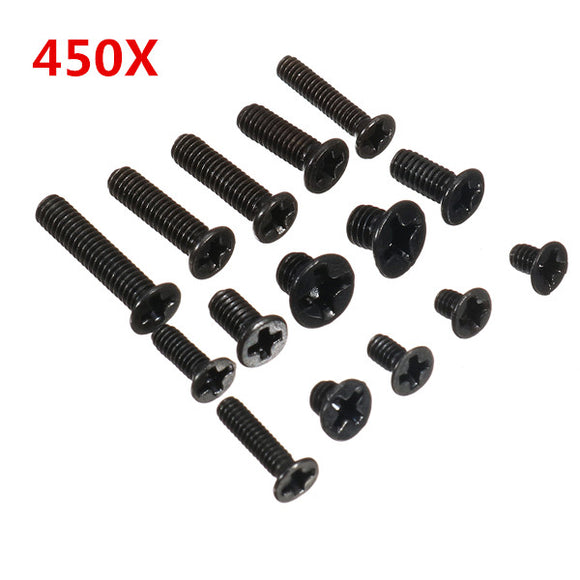 Suleve MXCP1 450Pcs M2/M2.5/M3 Cross Screws Laptop Screws Box Set for HP Lenovo SAMSUNG IBM