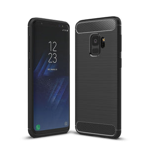 Bakeey Carbon Fiber Texture Anti Fingerprint Soft TPU Case For Samsung Galaxy S9