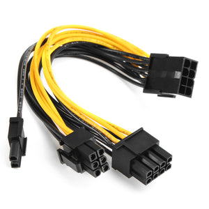 5pcs PCI-E 8-pin to 2x 6+2-pin Power Splitter Cable PCIE PCI Express Splitter Ribbon Miner Cable