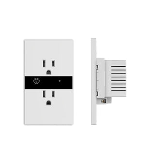 Smart WIFI Wall Outlet Plug Duplex Receptacle Switch Wireless In-Wall Socket