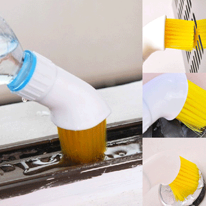 Creative Protable Door Window Bristle Cleaning Brush Plastic Gap Brush Head Water Injection