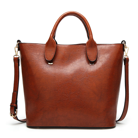 Women PU Leather Handbag Elegant Tote Bag Crossbody Bag