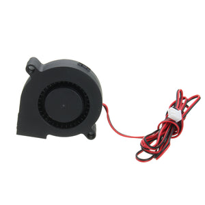 DC 12V 2 Pin 0.13A 50mm Brushless Turbine Blower Cooling Fan for 3D Printer