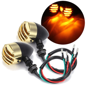 Turn Signal Lights Blinker Amber Bullet Style For Harley Yamaha Kawasaki