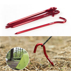 Naturehike NH17D027-D 6Pcs Hook Tent Pegs 7001 Aluminium Alloy Nails Camping Stake Accessories