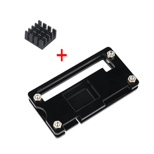 Black Acrylic Case + Aluminum Heat Sink For Raspberry Pi Zero W/V1.3