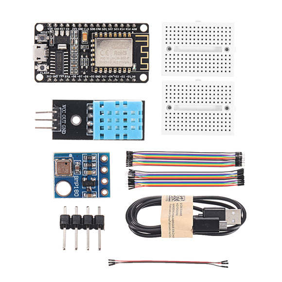 ESP8266 Weather Station Kit with Temperature Humidity Atmosphetic Pressure Light Sensor 0.96 Display for Arduino IDE IoT Starter