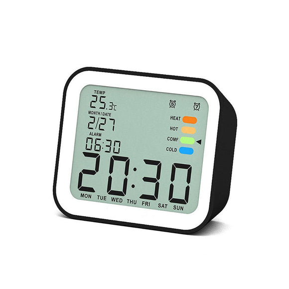 Loskii DC-13 Digital Alarm Clock Black Optional Snooze Function Travel Clock Home Travel