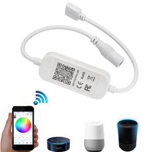 LUSTREON WIFI Smart Voice Control LED Strip Light Controller Work with Alexa Google Home DC5-23V