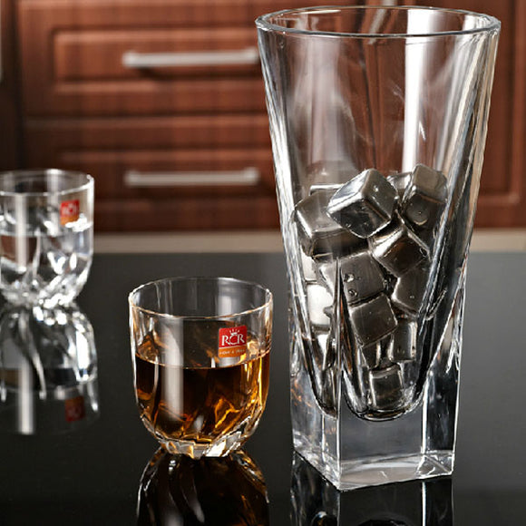 2Pcs Stainless Steel Whisky Stones Cube Glacier Whiskey Rocks