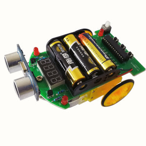 5Pcs D2-4 Intelligent Ranging Car DIY Kit Ultrasonic Ranging Module 10.8cm*7cm Board Size