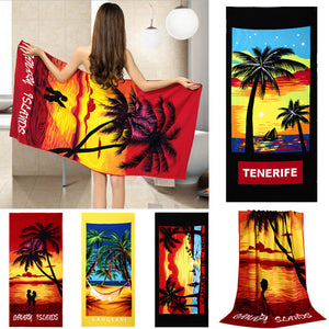 70x150cm Coconut Trees Amorous Feelings Quick Dry Beach Towels Absorbent Microfiber Bath Towel