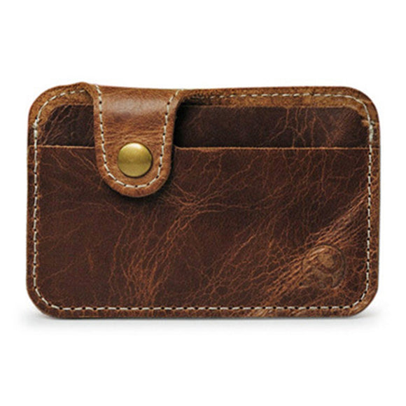 Simple Practical Genuine Leather Card Holder Wallet Purse