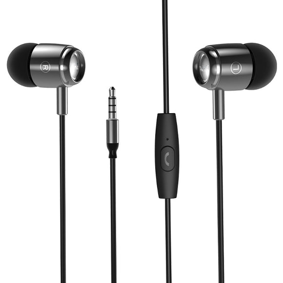 WRZ-M1 Bass HIFI Earphone With Microphone In-ear Metal Headphone For iPhone iPad Samsung Xiaomi