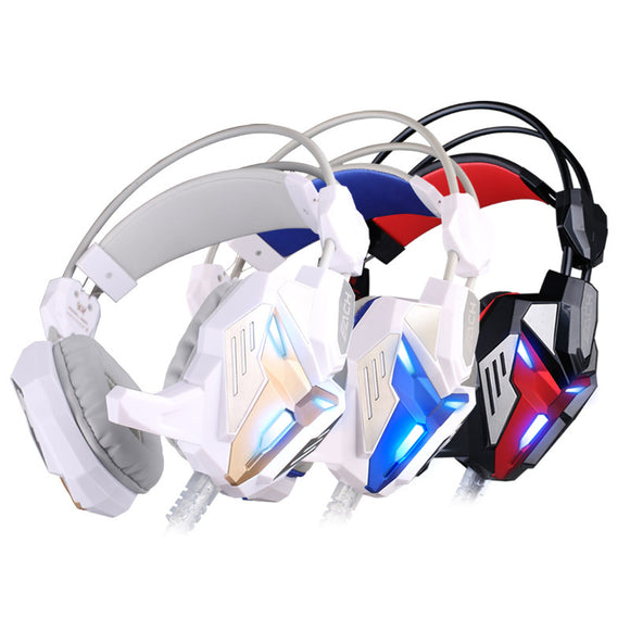 Kotion Each G3100 USB PC Studio Computer Vibration Gaming Headphones With Microphone LED Light