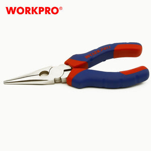 Workpro Two-color Handle Needle Nose Pliers Wire Cutters 6/8 Inches Household Multi-function Pliers