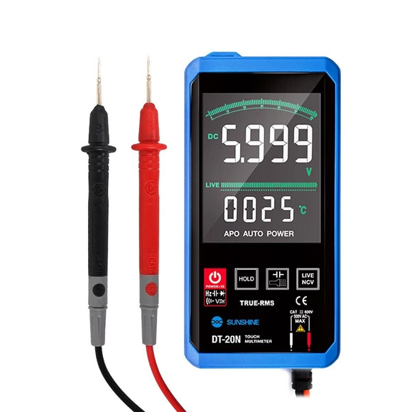 SUNSHINE DT-20N Multimeter Fully Automatic High Precision Color Touch Screen AC DC Voltage and Current Resistance Measurement