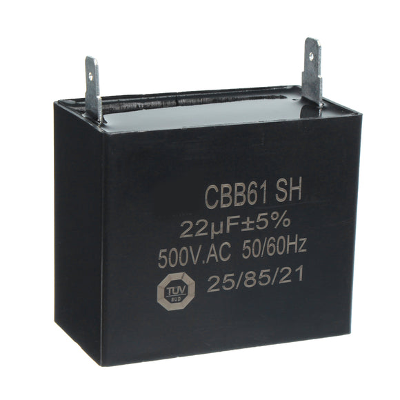 CBB61 SH 22uF MFD 500V AC 50/60Hz E232607 Condensador Generador Capacitor AVR