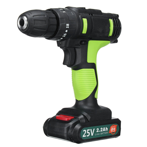 25V 2200mAh Power Cordless Impact Drill Driver Electric Screwdriver with Li-ion Battery