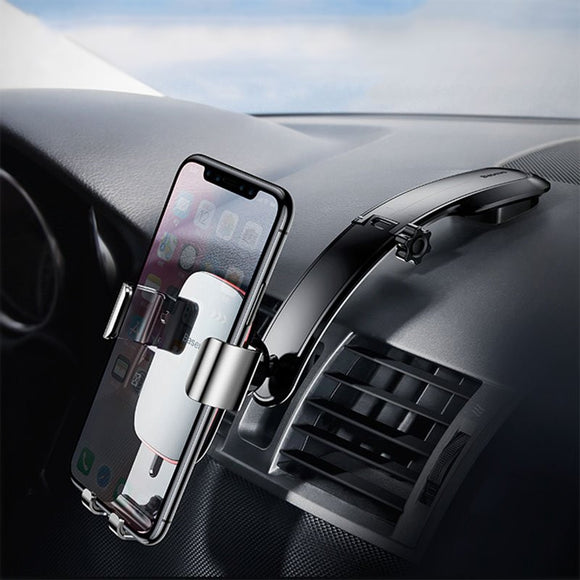 Baseus Metal Connecting Rod Gravity Linkage Auto Lock Car Mount Dashboard Holder for Mobile Phone