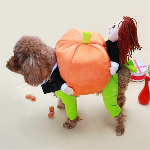 Funny Pet Dog Pumpkin Moveing Suit Pet Party Festival Apparel Clothing Costume Winter Clothes