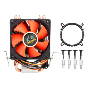 8cm Mini CPU Cooler 2 Heatpipe 2 Cooling Fan Radiator for LGA 775/1155/1156 AMD