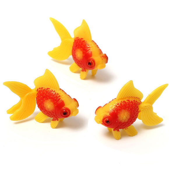 3pcs Aquarium Fish Tank Artificail Glodfish Simulation Swiming Fish