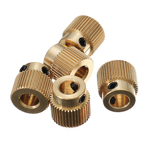 Creality 3D 5PCS 40 teeth 5mm Brass Extrusion Wheel Gear With M3 Screw For 3D Printer