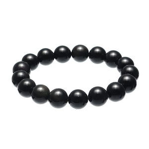 Natural Rainbow Eye Obsidian Bracelet Lucky Women Men Jewelry