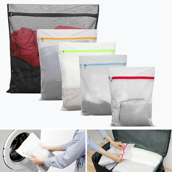 KCASA KC-LB460 5pcs Mesh Laundry Bags Travel Storage Packing Wash Clothes Pouch Luggage Organizer