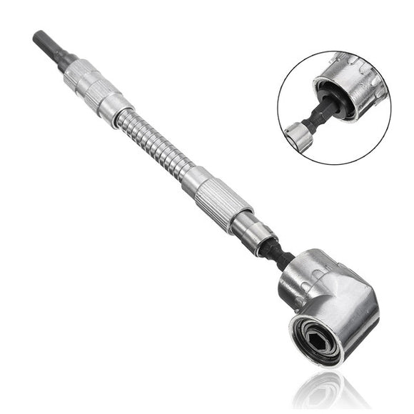 Drillpro 105 Degree 1/4 Inch Hex Shank Drill Bit Angle Driver With Flexible Screwdriver Extension Bit Holder