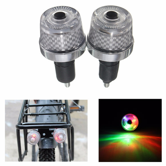 Bike Bicycle Handlebar Light Grip Plug Light LED Flashlight Colorful Safety Signal