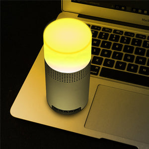 Multifunctional Colorful LED Lamp TF Card AUX-in Stereo Bluetooth Speaker With Mic