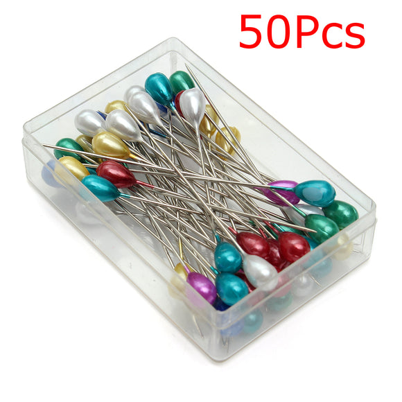 50pcs Pearl Pins Sewing Patchwork Accessories with Box