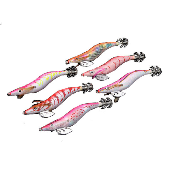 3.5# Reflective Squid Jigs Wood Shrimp Prawn Fishing Lures Catfish Bait Shrimp 13-18