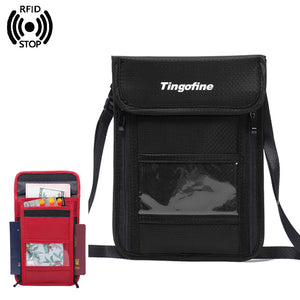 Men Women RFID Nylon Waterproof Anti-Theft Travel Passport Multi-Function Sling Bag Crossbody Bag