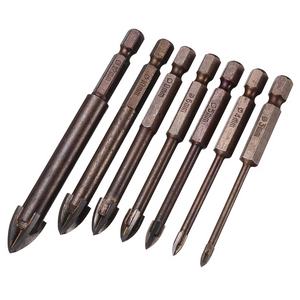 7pcs 3-12mm Cross Spear Phillips Head Drill Bit Set 3/4/5/6/8/10/12mm Ceramic Tile Glass Marble Drill