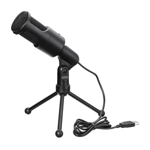 Desktop Mini USB Flexible Microphone with Tripod Bracket Stand