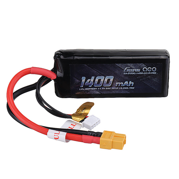 GENSACE ACE 1400mAh 50C 11.1V 3S1P Lipo Battery T/XT60 Plug For All Trx4 1/16 VXL Models