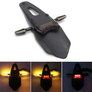 12V Universal Motorcycle Enduro LED Rear Fender-Brake Tail Light With Turn Signals