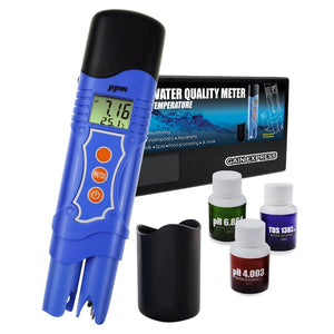 3 In 1 PH TDS Temperature Meter Combo Water Quality Tester Digital Pen-Type With ATC 0.00~14.00pH 0~1999mg/L(ppm) Pool