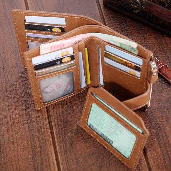 Women Faux Leather Retro Personalized Wallet Card Holder Coin Purse