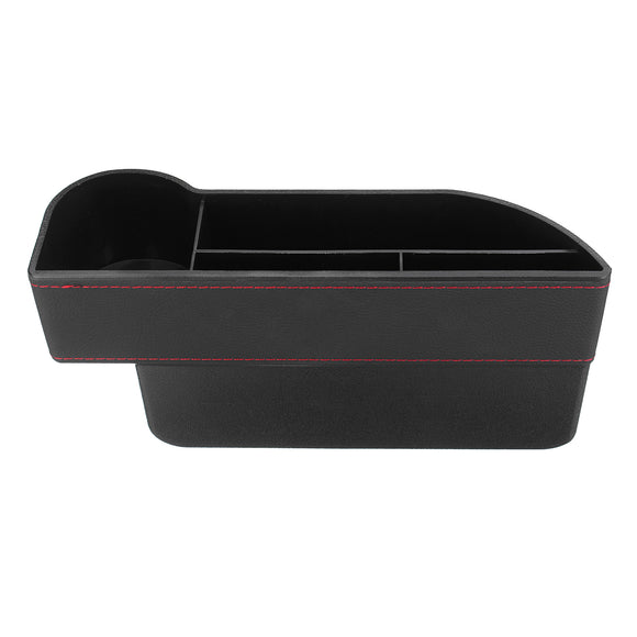 PU Leather Car Right Side Seat Crevice Storage Organizer Caddy Catcher Box Seat Slit Pocket