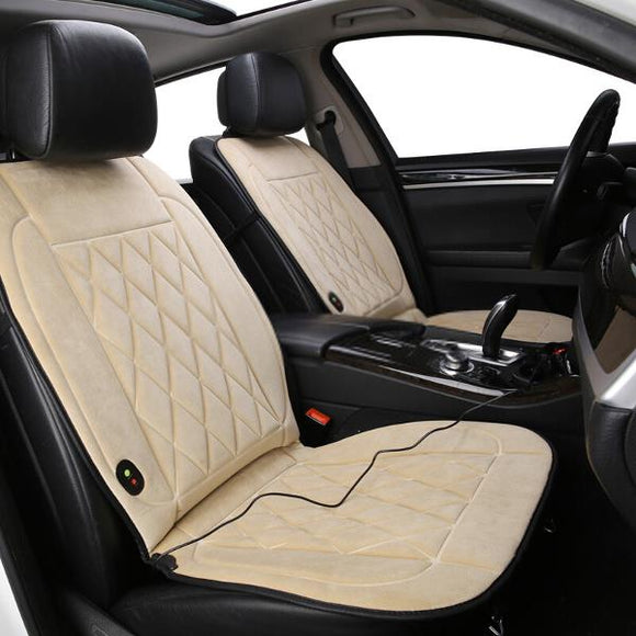 Universal Car Electric Heated Seat Cushion Winter Warmer Heating Pad Anti-slip Cover 12V