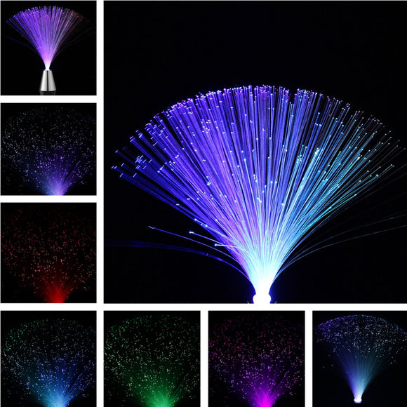 Multicolor Romantic LED Fiber Optic Flashing Night Light for Home Decor