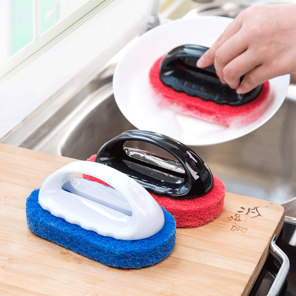 KCASA KC-CS08 Strong Decontamination Bath Brush Magic Sponge Tiles Wash Pot Clean Brush Sponge Rub