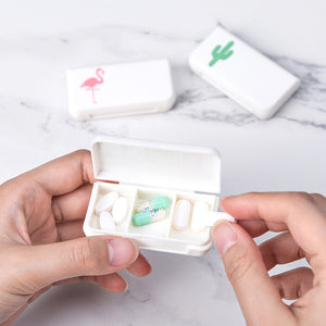 SOFO Mini Portable Pill Storage Box Partially Sealed Dust Travel Cover Case Box