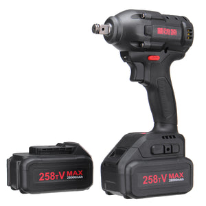 285tV 28000mAh Cordless Brushless Electric Impact Wrench 480NM LED Light W/ 1 or 2 Li-on Battery