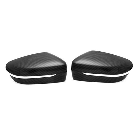 Pair Carbon Fiber Style Side Mirror Cover Cap for BMW G30 G31 530i 540i 520D 5 Series 17-18